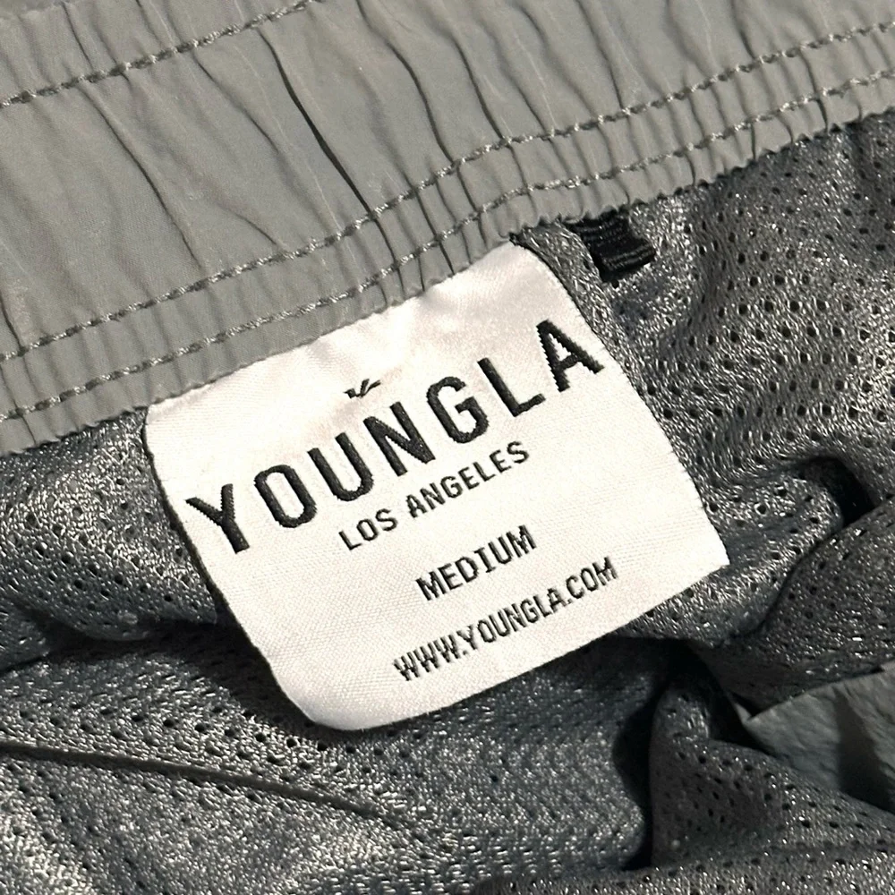 YoungLA Track Pants Joggers Grey Medium